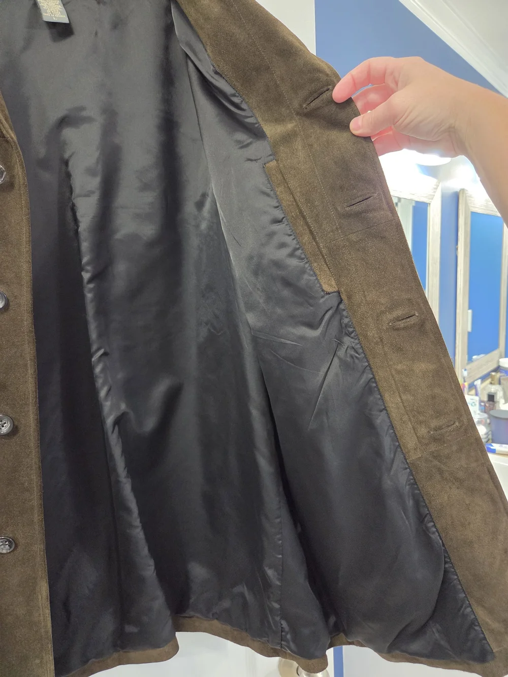 Banana Republic Men's Brown Suede Coat